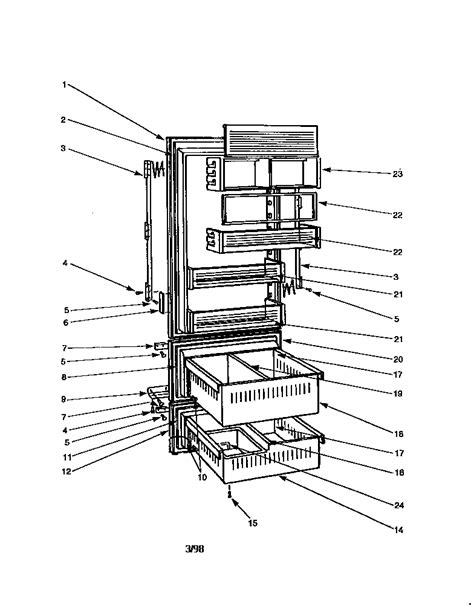 sub zero refrigerator parts diagram